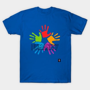 Humanity First Hands Rainbow Design T-Shirt